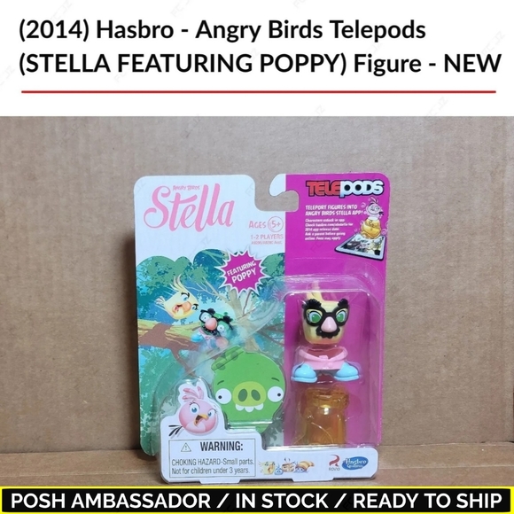 (2014) Hasbro - Angry Birds Telepods (STELLA FEATURING POPPY) Figure - NEW - Picture 1 of 7